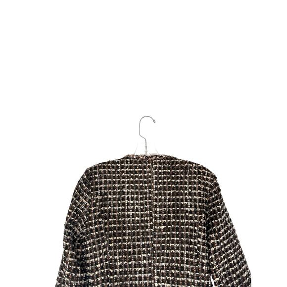 Heartloom Brown Tweed Twee Single Breasted Button Front Saffron Blazer Size XS - Picture 8 of 12